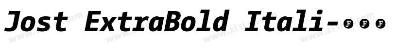 Jost ExtraBold Itali字体转换